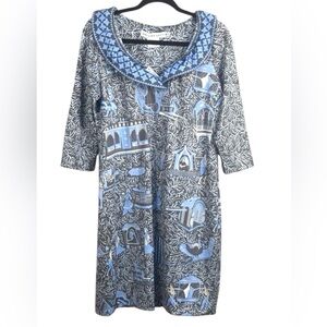 Gretchen Scott Ruffneck Dress in Palanquin Grey, size XL